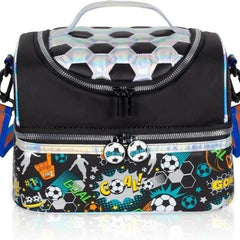 AESTHETIC FOOTBALL DUAL COMPARTMENT LUNCH BAG SPARKLES