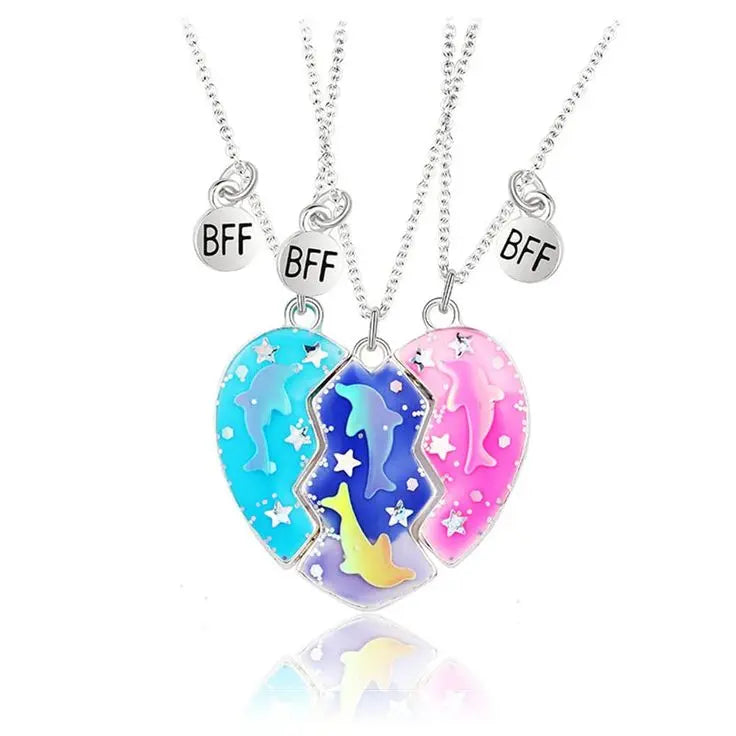 EXQUISITE BFF NECKLACE SET SPARKLES