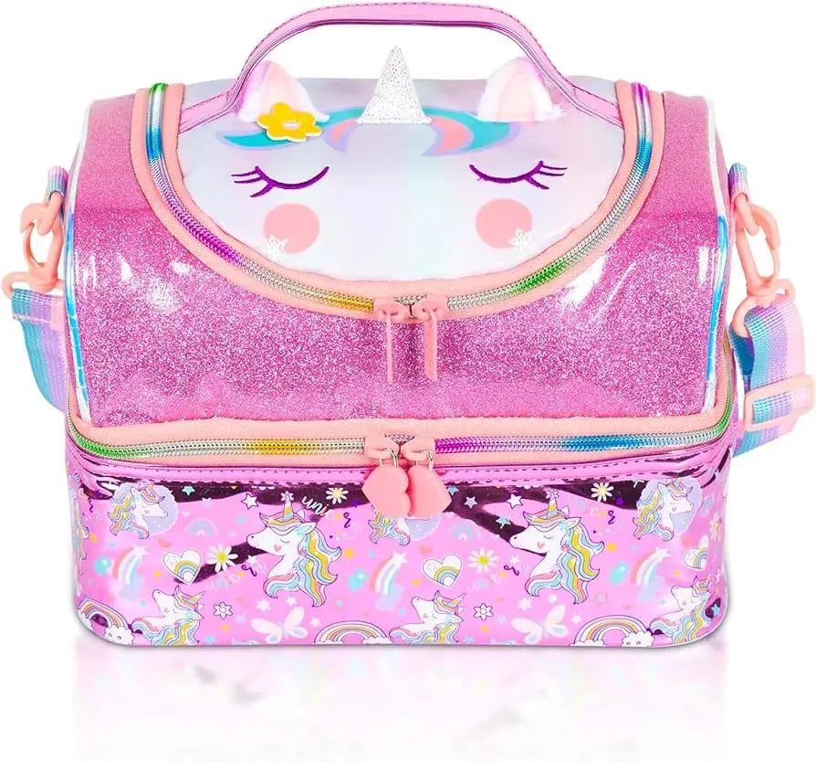 FOREVER GLITTER DUAL COMPARTMENT LUNCH BAG SPARKLES