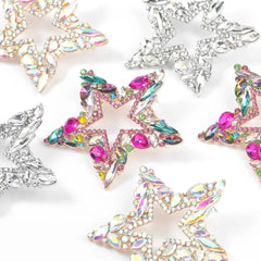 STATEMENT STAR STUD EARRINGS SPARKLES