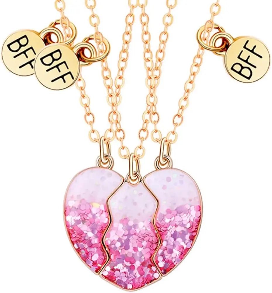 EXQUISITE BFF NECKLACE SET SPARKLES