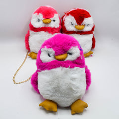 CUTE FURRY PENGUIN BAG SPARKLES