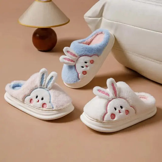 FLUFFY BUNNY SLIPPERS FOR WINTER SPARKLES