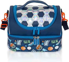 AESTHETIC FOOTBALL DUAL COMPARTMENT LUNCH BAG SPARKLES