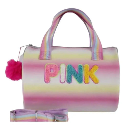 PINK MINI DUFFEL BAG SPARKLES