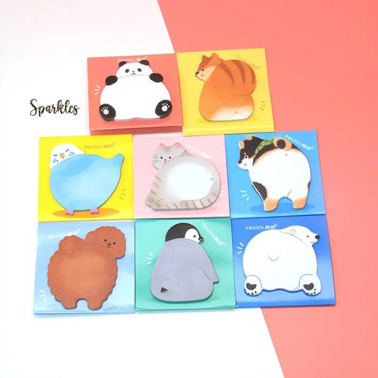 QUIRKY ANIMAL STICKY NOTES SPARKLES