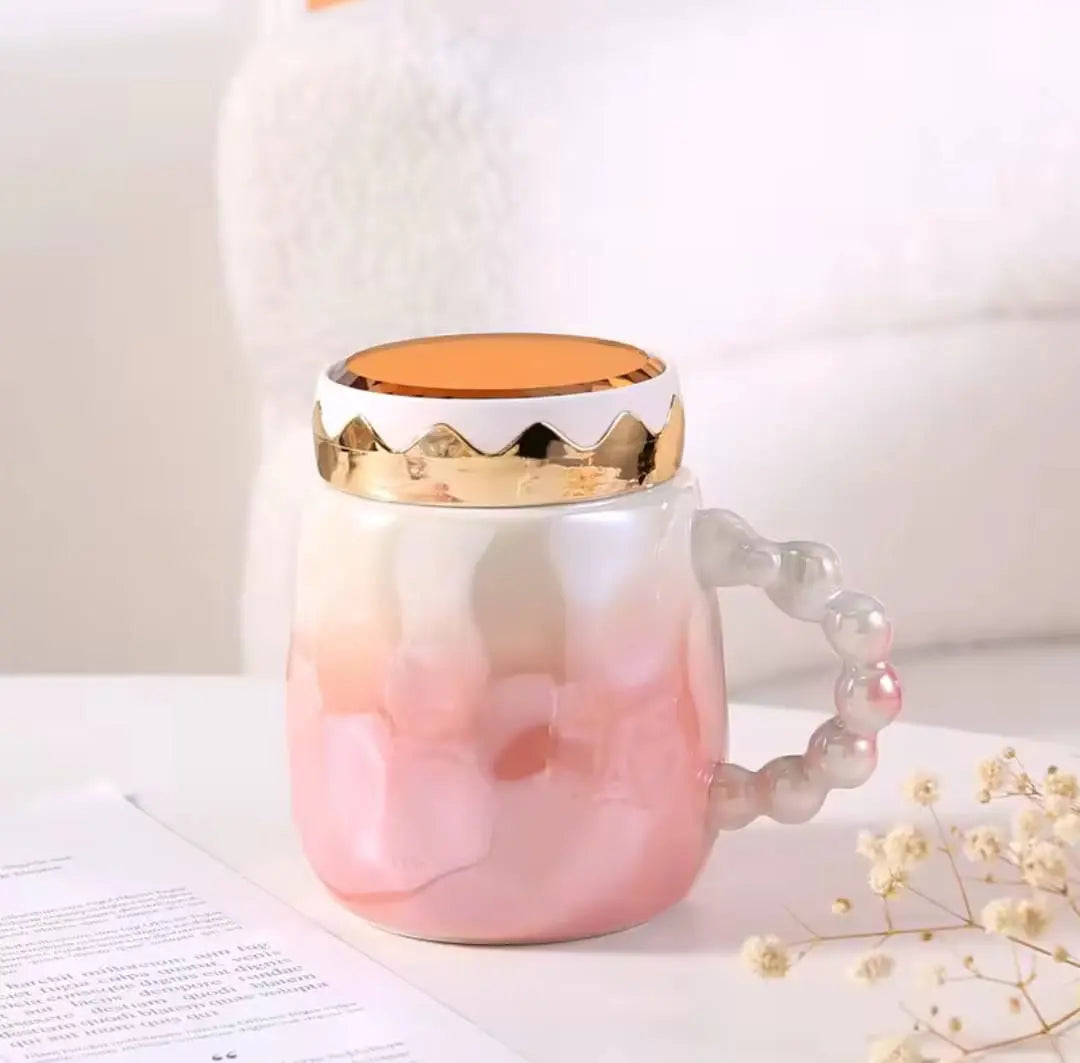 TRENDY GLOSSY CERAMIC MUG SPARKLES