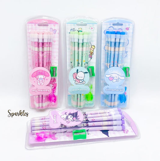 12 PENCILS SET SPARKLES