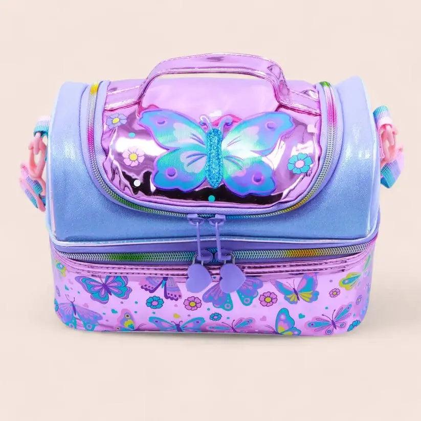 LUXURIOUS BUTTERFLY DUAL COMPARTMENT LUNCH BAG SPARKLES