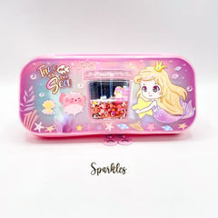 IRIDESCENT GLOSSY PENCIL CASE SPARKLES