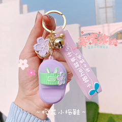 SAKURA SLIPPER KEYCHAIN SPARKLES