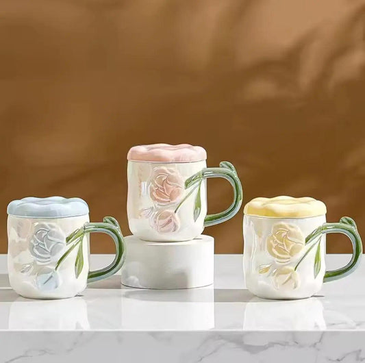 GLOSSY FLORAL MUG SPARKLES