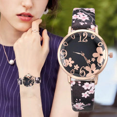 AESTHETIC FLORAL WATCH SPARKLES