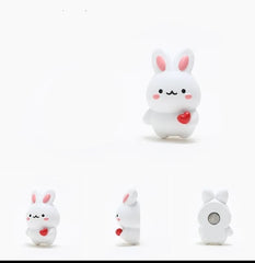 6 X ADORABLE BUNNY FRIDGE MAGNETS SET