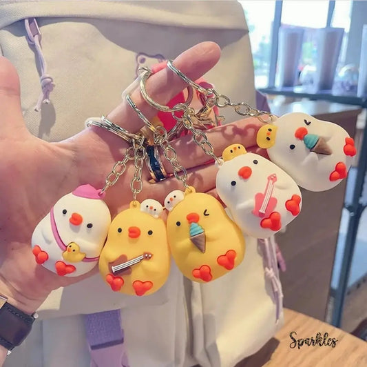 HAPPY CHICK KEYCHAIN SPARKLES