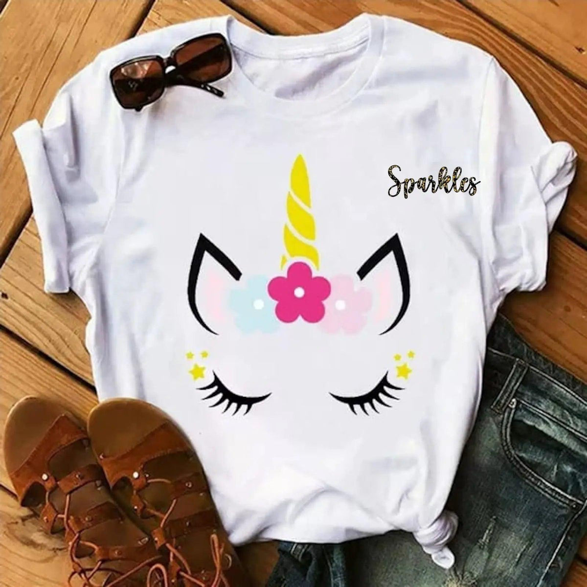 CUTE UNICORN T-SHIRT FOR SUMMER SPARKLES