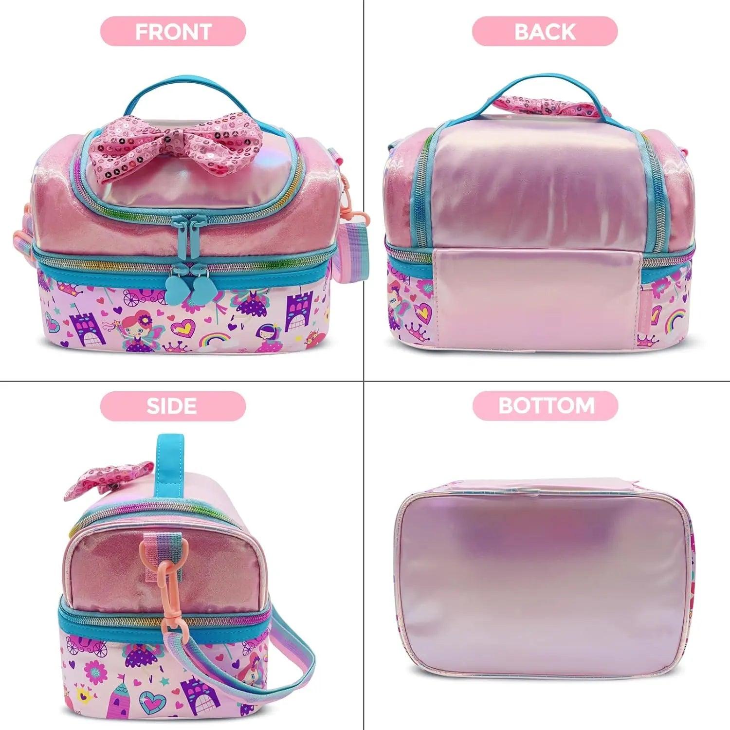 FOREVER GLITTER DUAL COMPARTMENT LUNCH BAG SPARKLES