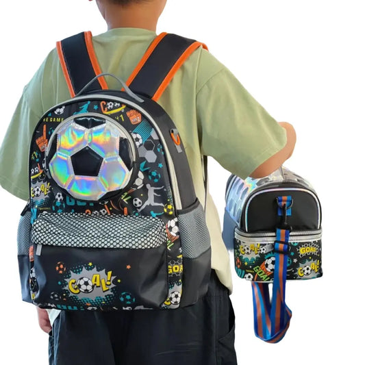 AESTHETIC FOOTBALL BACKPACK SPARKLES