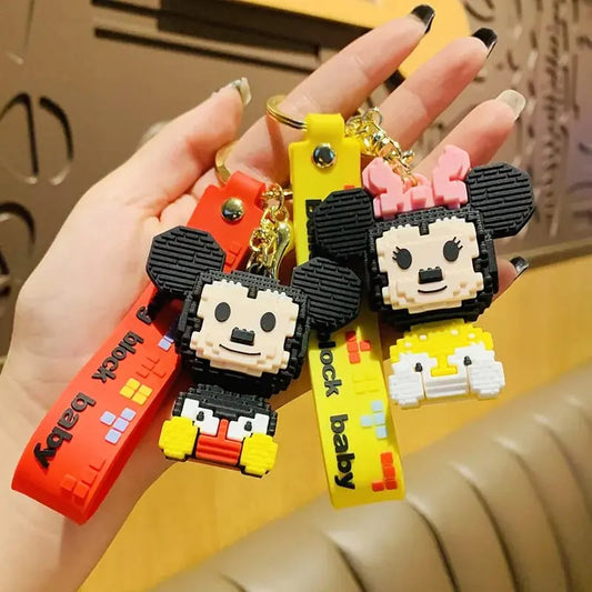 BUILDING BLOCK CHARACTER KEYCHAIN SPARKLES