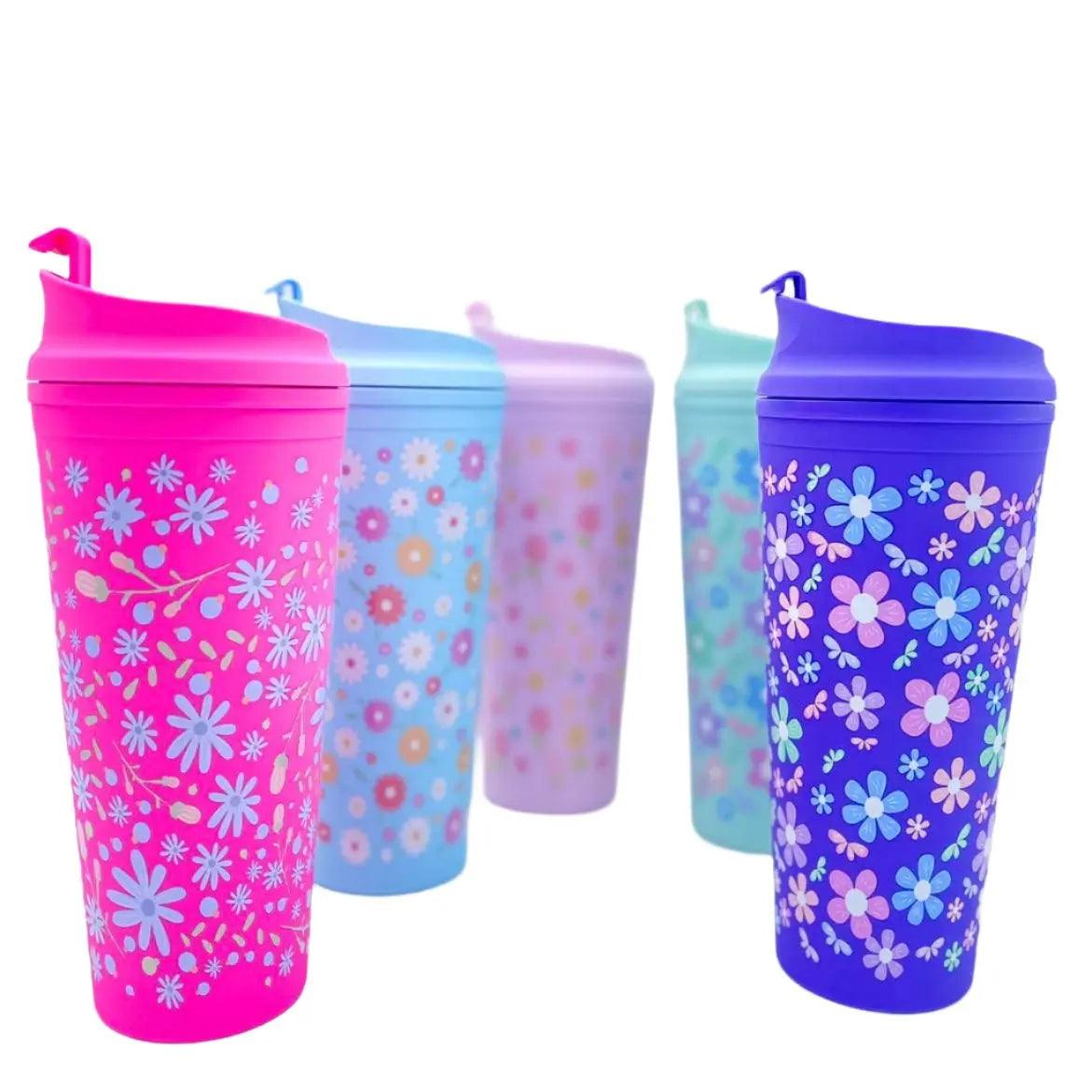 TRENDY FLORAL TUMBLER SPARKLES