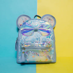 IRIDESCENT BOW BACKPACK SPARKLES