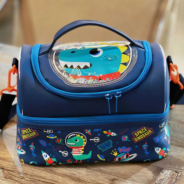AESTHETIC DINOSAUR DUAL COMPARTMENT LUNCH BAG