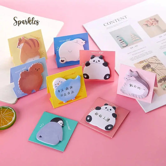 QUIRKY ANIMAL STICKY NOTES SPARKLES