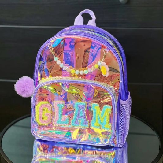 TRENDY HOLOGRAPHIC BACKPACK SPARKLES