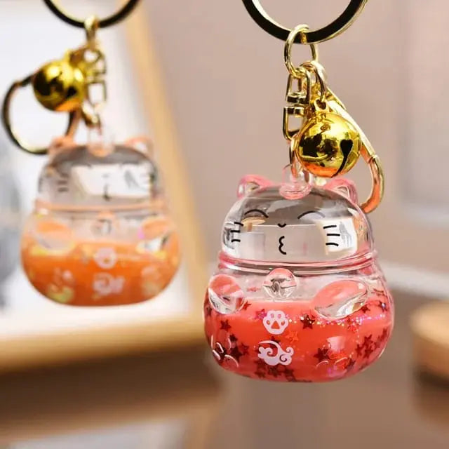 JAPANESE CAT KEYCHAIN SPARKLES