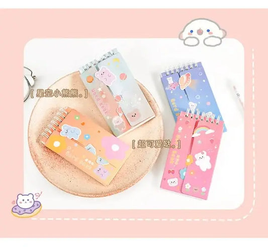 CUTE BEAR NOTEPAD SPARKLES