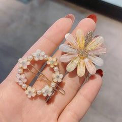 FLORAL HAIR CLIPS SPARKLES