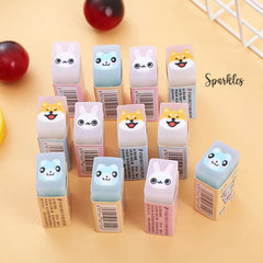 QUIRKY ANIMAL DESIGN ERASER SPARKLES