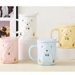 CERAMIC BEAR COFFEE CUP SPARKLES