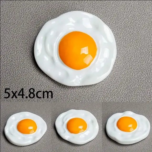 1 X EGG YOLK FRIDGE MAGNET SPARKLES