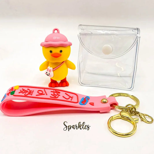 CHICK POUCH KEYCHAIN SPARKLES