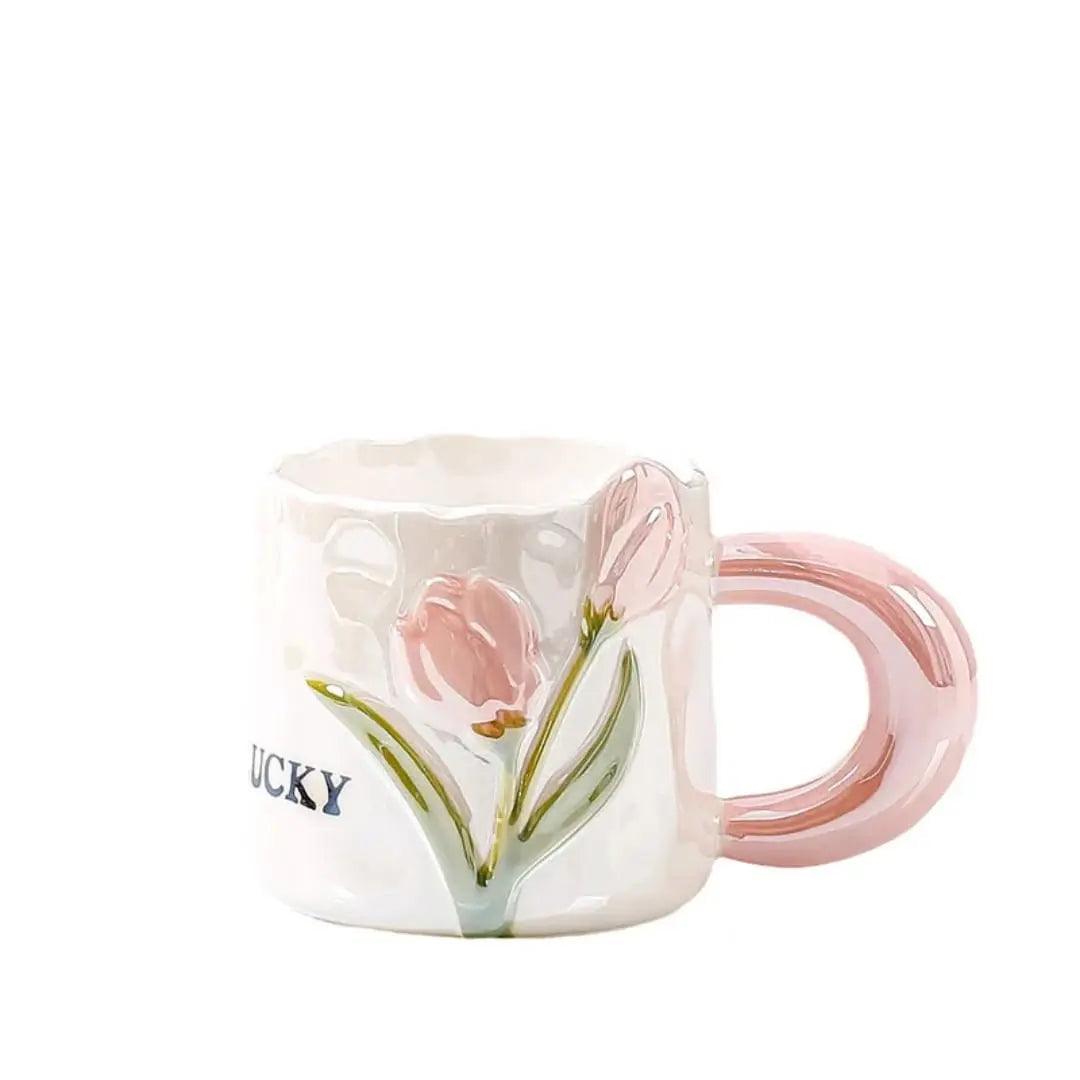 GLOSSY FLORAL MUG SPARKLES