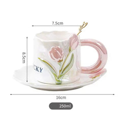 GLOSSY FLORAL MUG SPARKLES