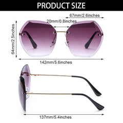 LUXURY RIMLESS SUNGLASSES SPARKLES