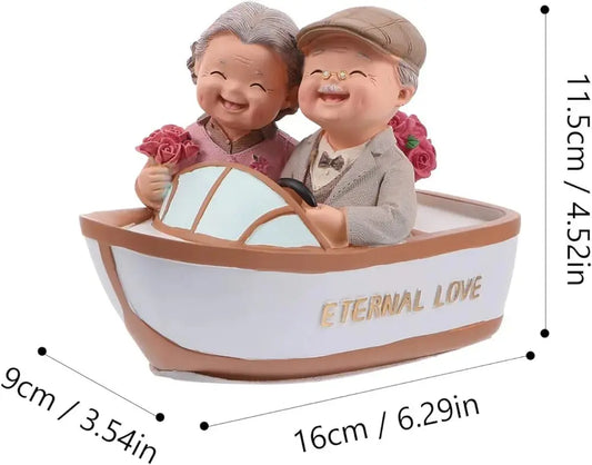 ETERNAL LOVE BOAT SCULPTURE SPARKLES