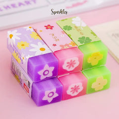 AESTHETIC FLORA ERASER SPARKLES