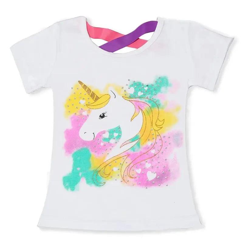 TRENDY UNICORN TIE N DIE TEE FOR SUMMER SPARKLES