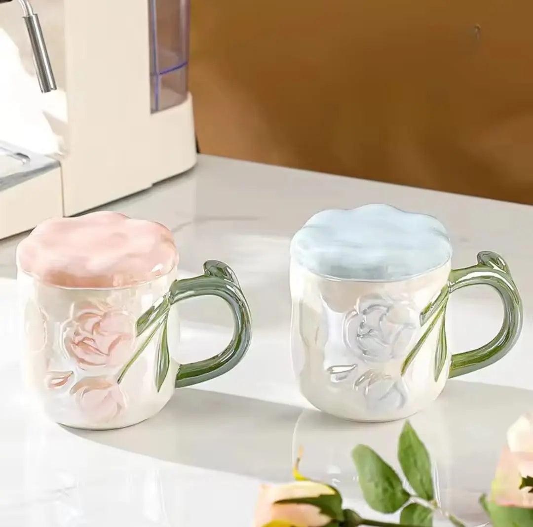 GLOSSY FLORAL MUG SPARKLES