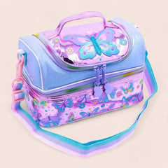 LUXURIOUS BUTTERFLY DUAL COMPARTMENT LUNCH BAG SPARKLES