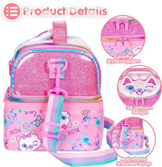 TRENDING KITTY DUAL COMPARTMENT LUNCH BAG