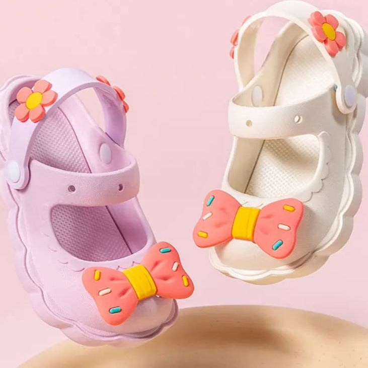 TRENDING FLORAL BOW CROCS SPARKLES