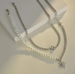 VINTAGE DOUBLE LAYER PEARL NECKLACE - Sparkles