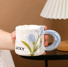 GLOSSY FLORAL MUG SPARKLES