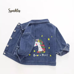 MAGICAL UNICORN DENIM JACKET FOR WINTER Sparkles