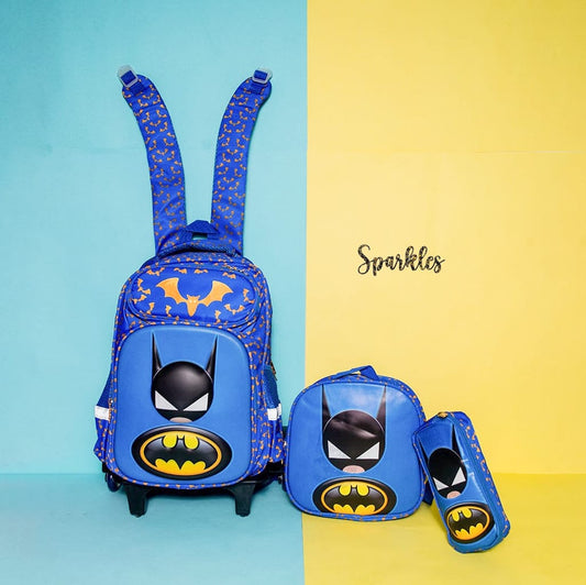 3 PC TROLLEY BACKPACK SET SPARKLES