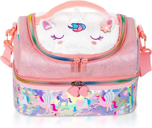 FOREVER GLITTER DUAL COMPARTMENT LUNCH BAG SPARKLES